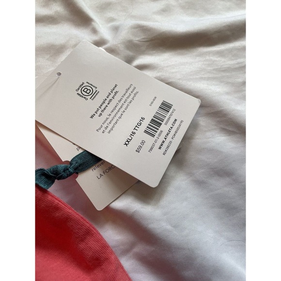 Athleta Girl NEW Retreat Yourself Romper Size XXL 16 Coral Orange Sleeveless NWT - Picture 6 of 8